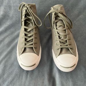 Brand New Converse Jack Purcell Green Gray Mid Top Sneakers Men’s 8/Women’s 9.5